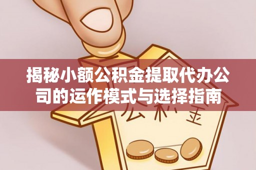 靖远揭秘小额公积金提取代办公司的运作模式与选择指南