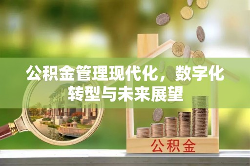 靖远公积金管理现代化，数字化转型与未来展望