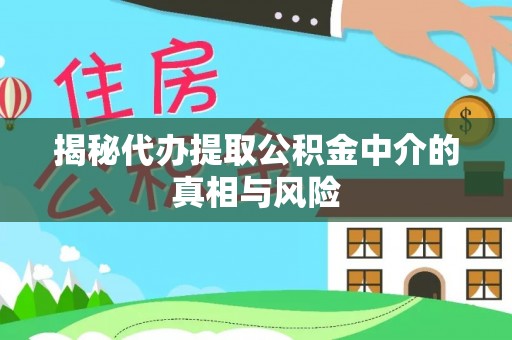 靖远揭秘代办提取公积金中介的真相与风险